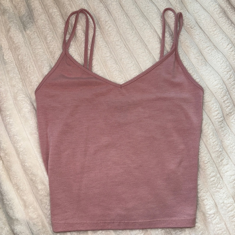 Dusty Rose Crop Top Tank